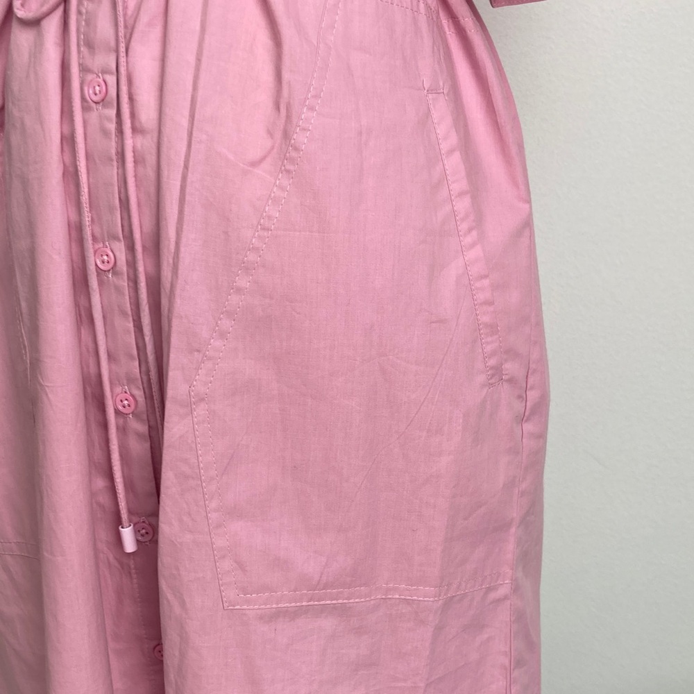 Lilla P Shirred Sleeve Shirt Dress in Pink Color - Belt included - Picture 4 of 10